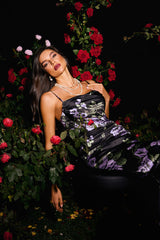 Kerry Sleeveless Flowers Slim Midi Dress