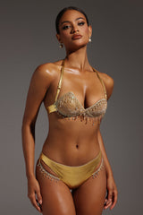 Leanna Halter Diamond Tassel Bikini
