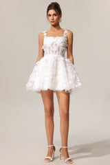 Lali Sleeveless Flowers Mini Dress
