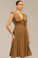 Tiza V-Neck Sleeveless Midi Dress