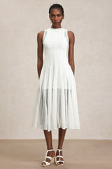 Zalma Round Neck Sleeveless Lace Maxi Dress