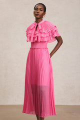 Erryn Sleeveless Folds Midi Dress