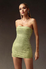 Harena Strapless Diamond Slim Mini Dress