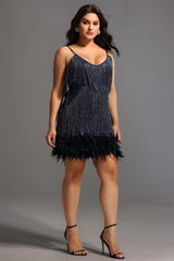 Kamo Sequin Fringes Mini Dress