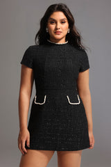 Quincy Short Sleeve Diamond Mini Dress