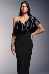 Namia Asymmetry Falbala Bandage Maxi Dress