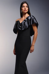 Namia Asymmetry Falbala Bandage Maxi Dress