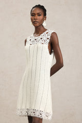 Samson Sleeveless Flowers Lace Mini Dress