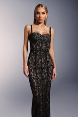 Mellies lace Sleeveless Maxi Dress