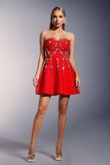 Hoshi Strapless Diamond Bandage Mini Dress