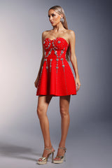 Hoshi Strapless Diamond Bandage Mini Dress