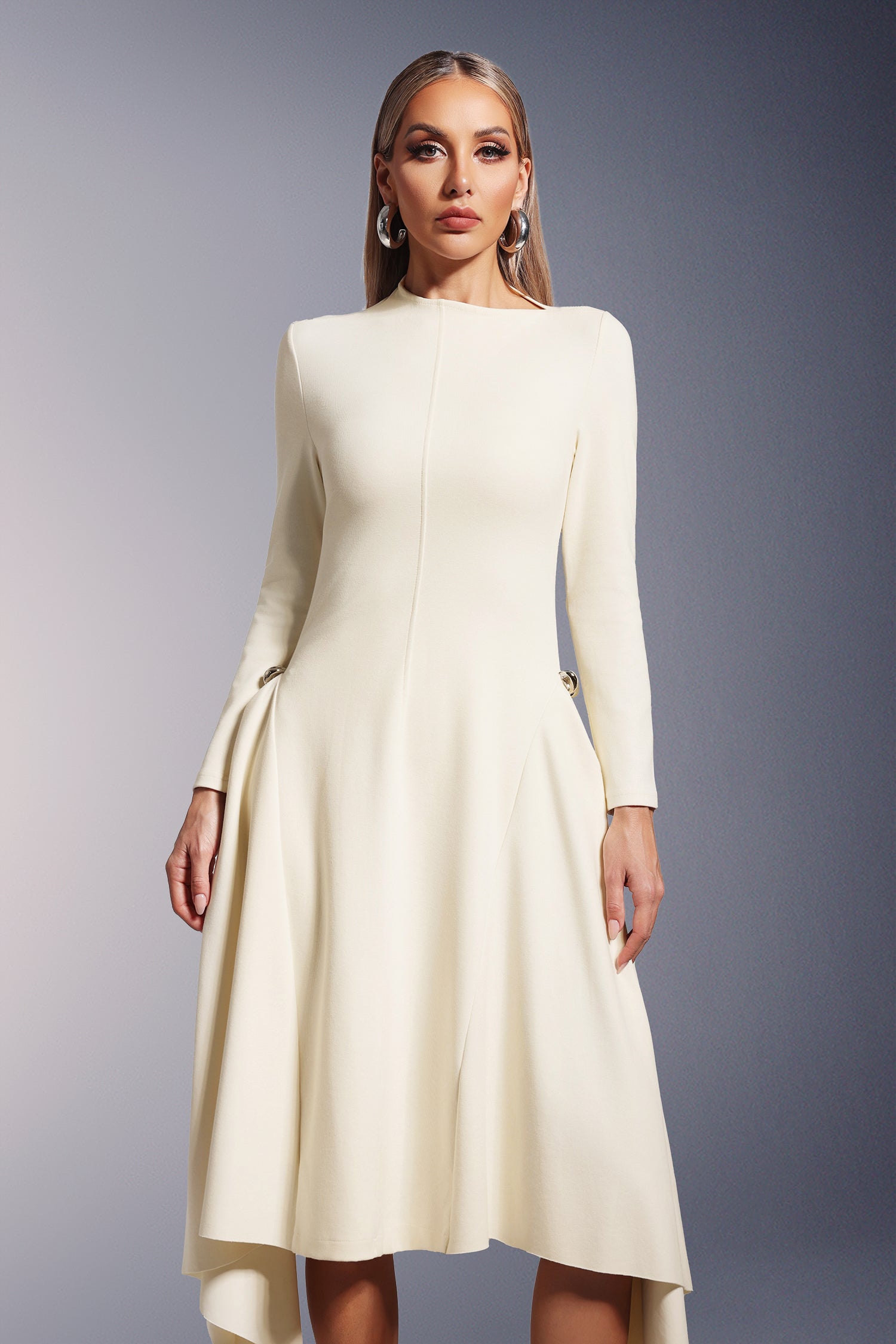 Sylvia Long Sleeves Midi Dress