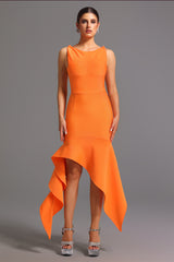 Myrna Bandage Sleeveless Round Neck Midi Dress