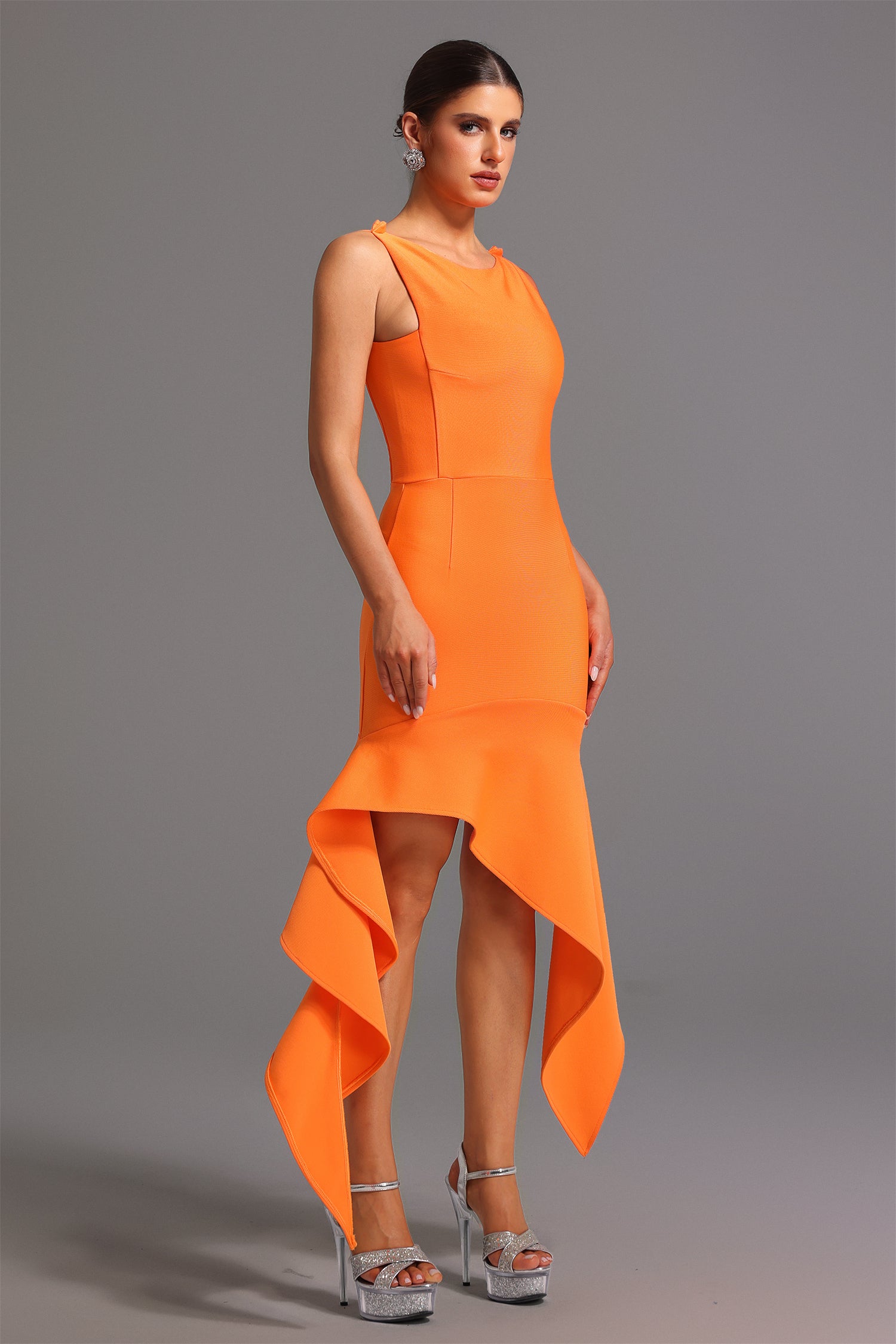 Myrna Bandage Sleeveless Round Neck Midi Dress