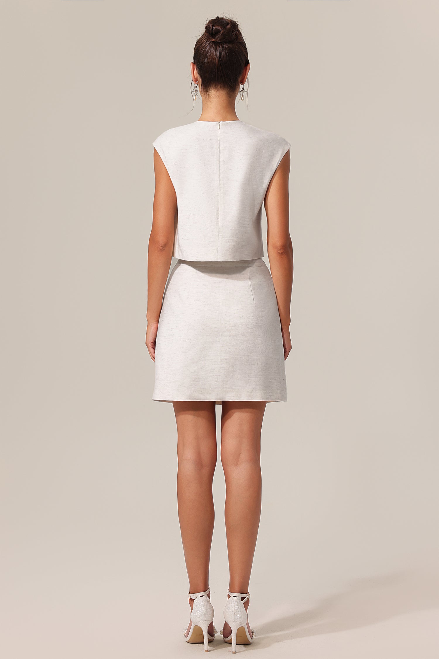Zerasa Round Neck Sleeveless Top And Skirt Two-Piece Set