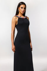 Hedar Sleeveless Backless Sequins Maxi Dress