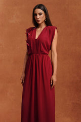 Wyomia Sleeveless V-Neck Butterfly Fold Maxi Two Piece Set