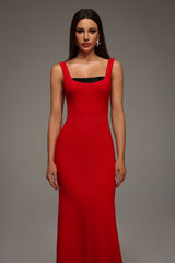 Meryl Halter Diamond Maxi Dress