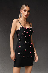 Sue Sleeveless Flowers Bandage Maxi Dress