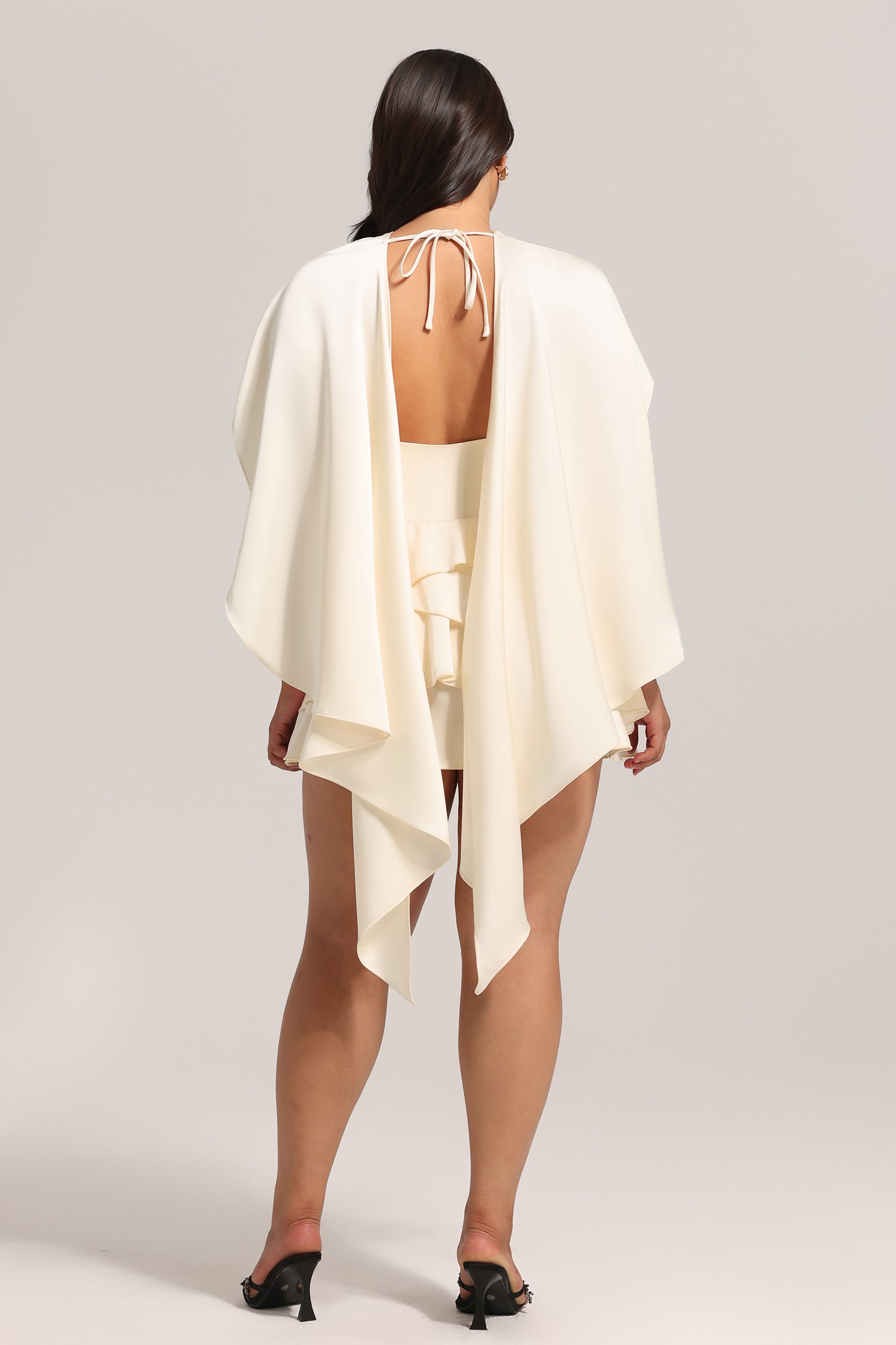 Susan Backless Sleeveless Layered Mini Dress