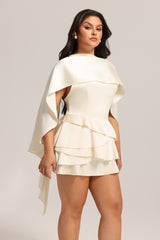 Susan Backless Sleeveless Layered Mini Dress