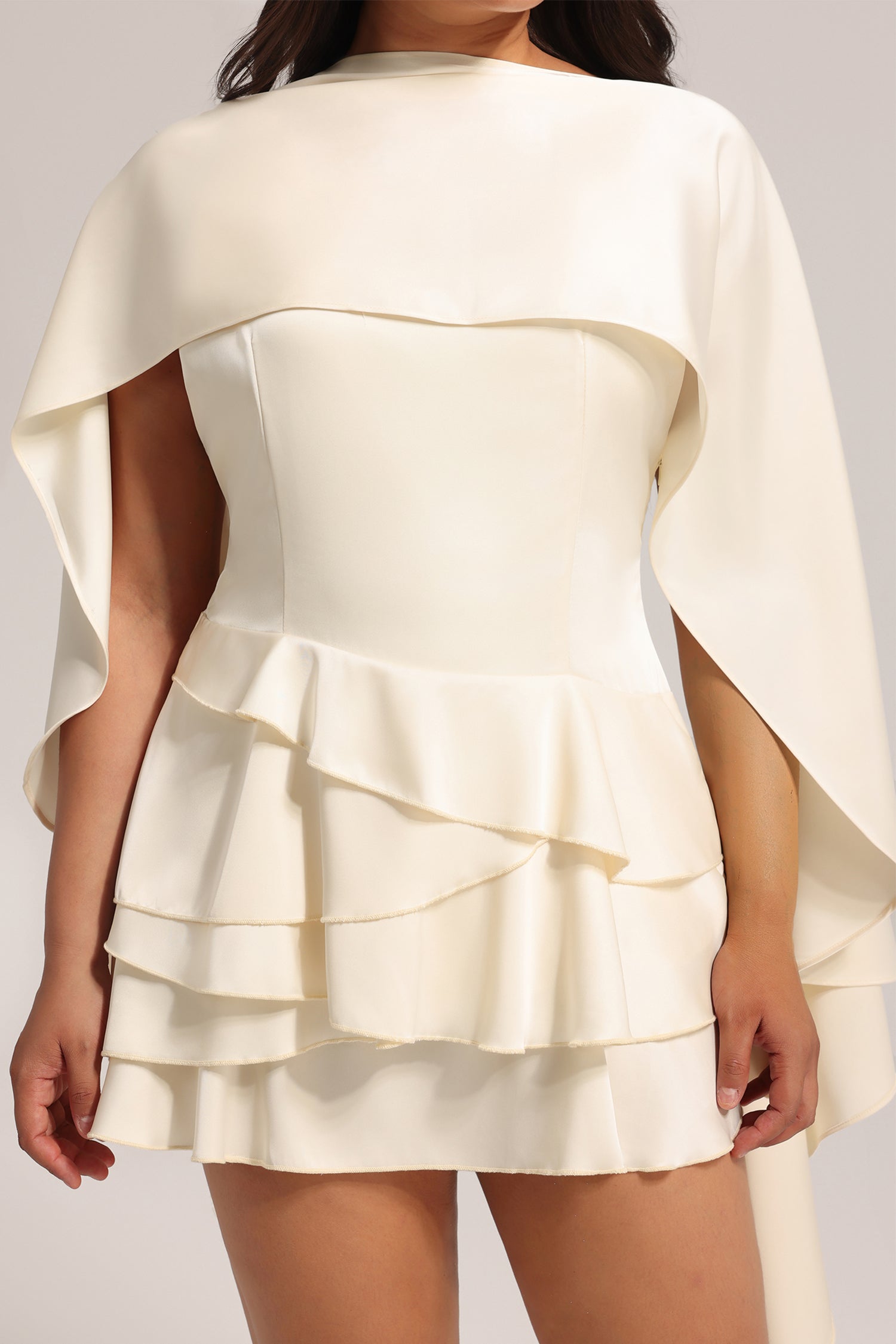 Susan Backless Sleeveless Layered Mini Dress