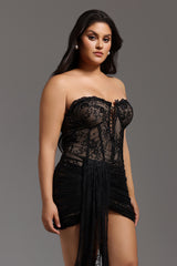 Dolores Strapless Lace Corset Mini Dress