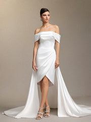 Marris off-shoulder detachable maxi wedding dress