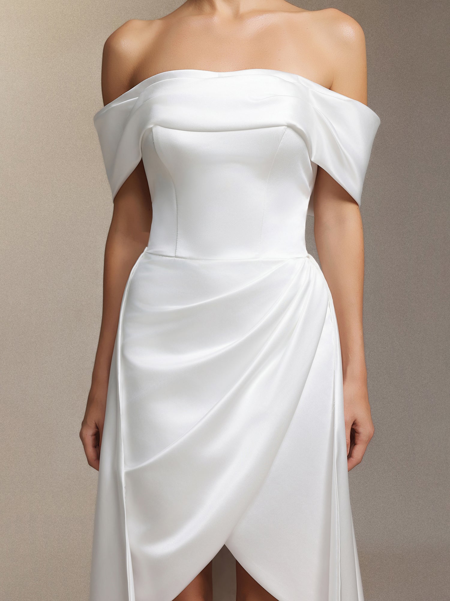 Marris off-shoulder detachable maxi wedding dress