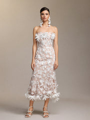 Kater Sleeveless Flowers Lace Maxi Dress