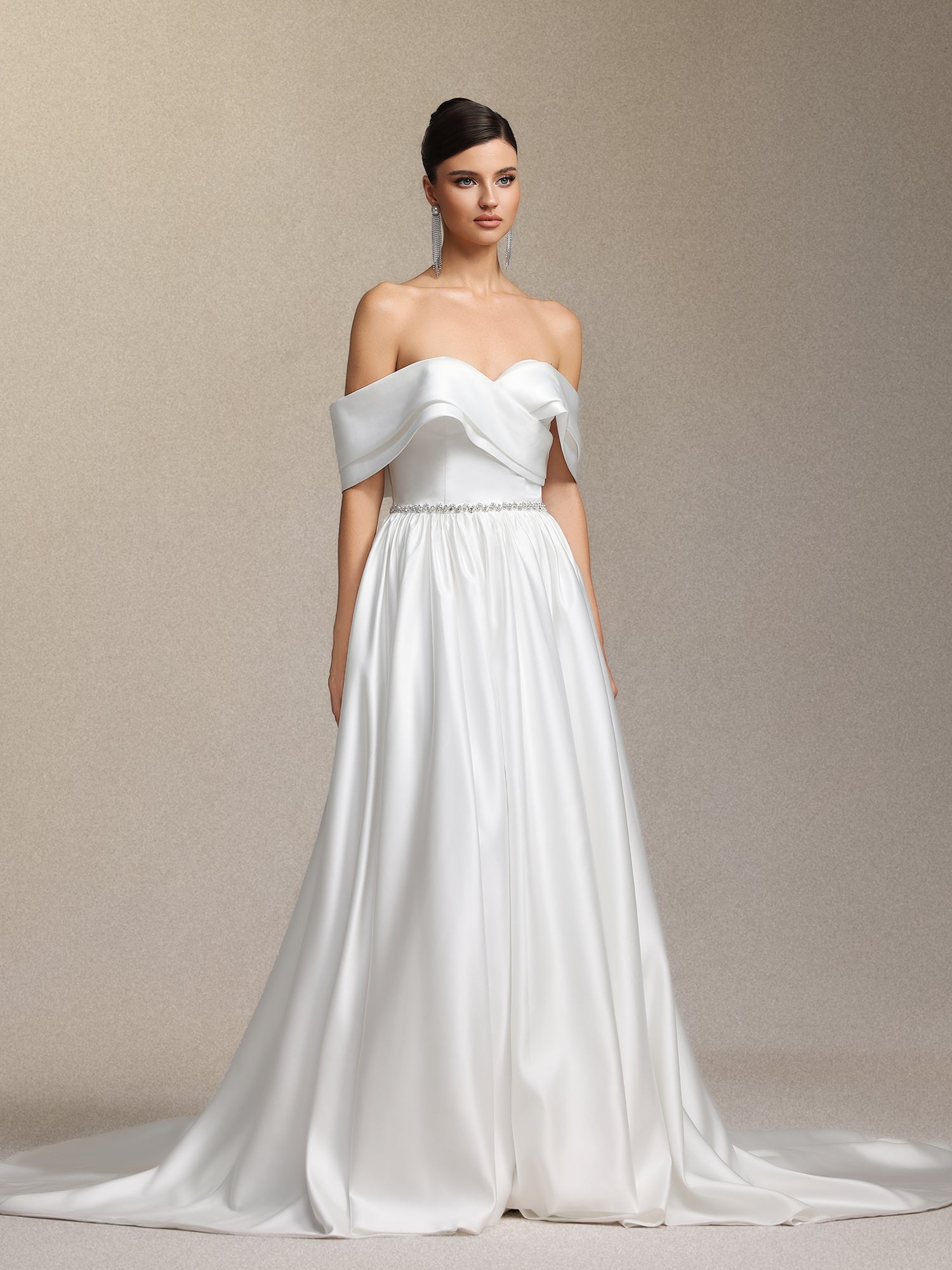 Sefa off-shoulder maxi style wedding dress