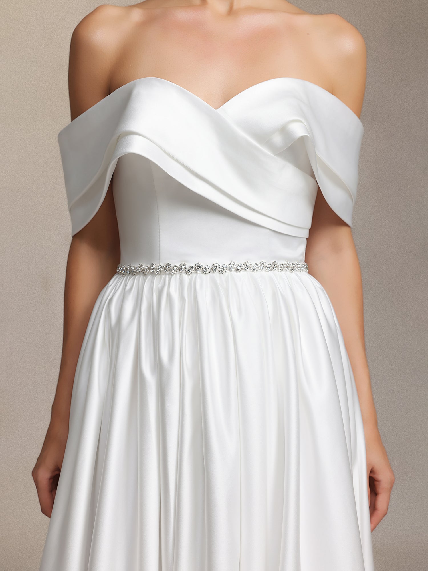 Sefa off-shoulder maxi style wedding dress