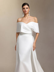 Quinta off-shoulder fish tail maxi wedding dress