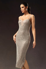 Logan Sleeveless Diamond Midi Dress