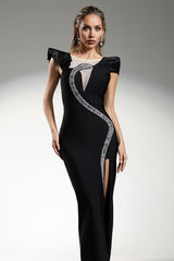 Verga Sleeveless Diamond Bandage Maxi Dress