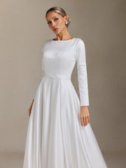 Marcia Long sleeves Row buckle Maxi Dress