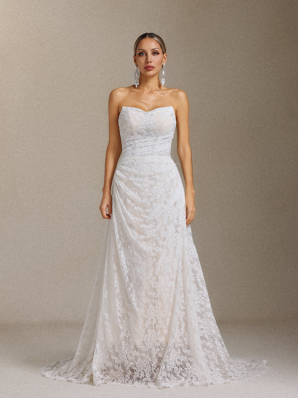 Trosy Lace strapless Maxi Dress