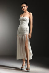 Sabryn Sleeveless Diamond Slit Maxi Dress