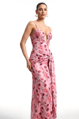 Moto Pink Floral Print Cami Maxi Dress