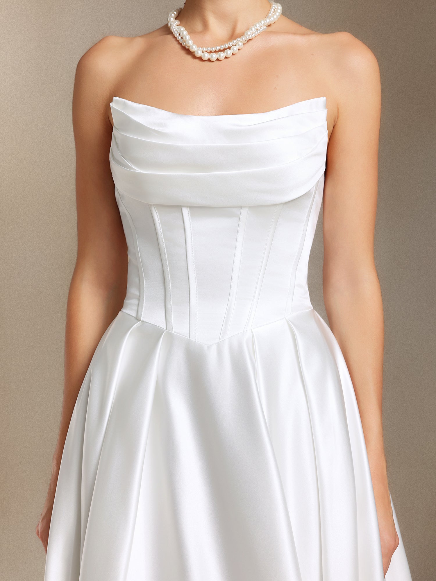 Waza Chest smearing Fish bone Trailing maxi wedding dress