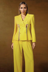 Kuhany Cut Out Blazer Set