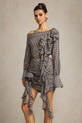 Sissel Long Sleeves Folds Top And Skirt Two-Piece Set