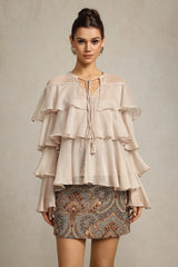 Wanda Long Sleeves Folds Top