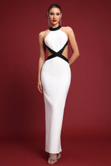 Pako Sexy Contour Sleeveless Cut Out Bandage Maxi Dress