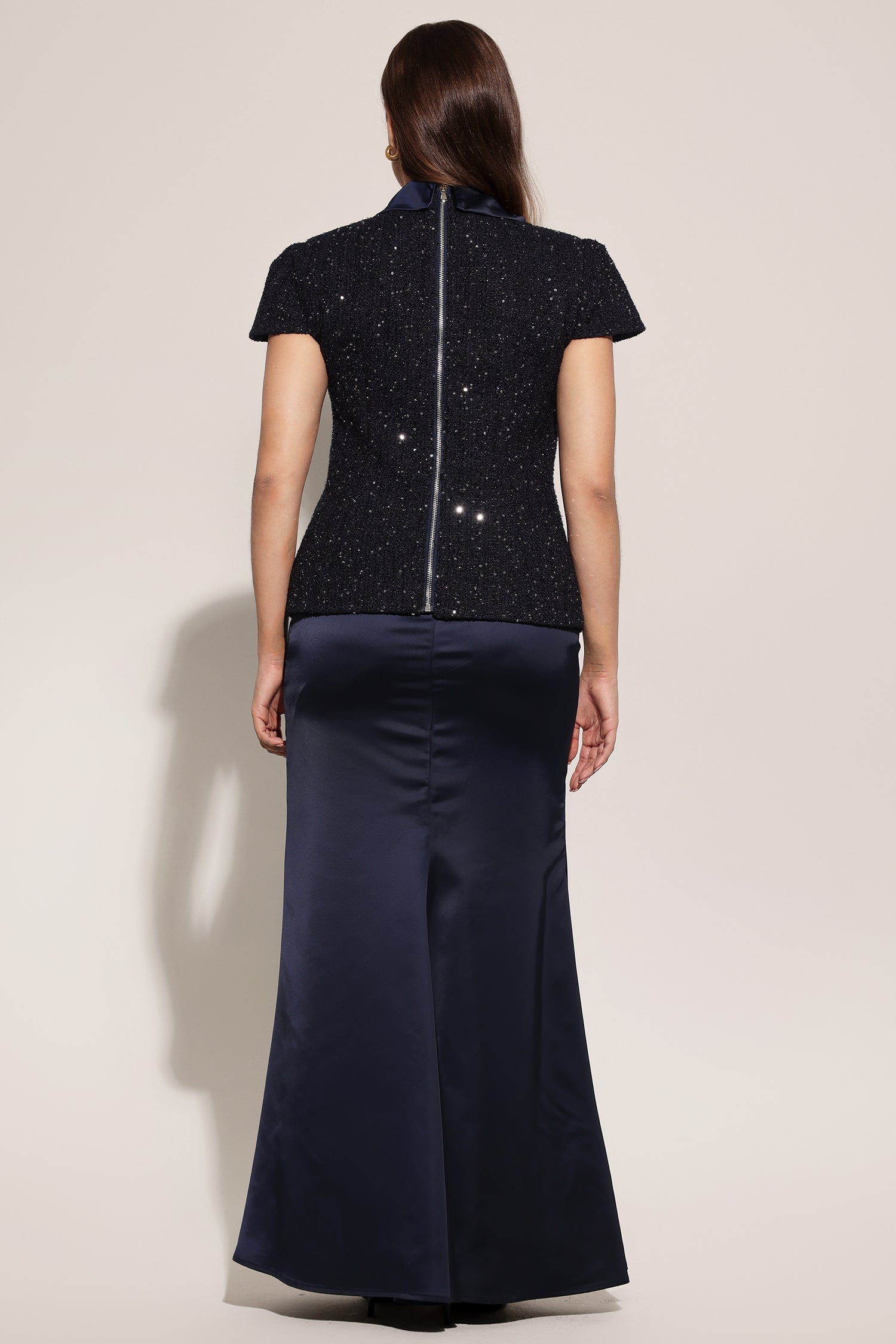 Isabeau Short Sleeve Round Neck Maxi Two-Piece Set