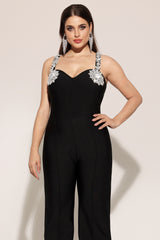 Tearnie Sleeveless Diamond Bandage Maxi Jumpsuit