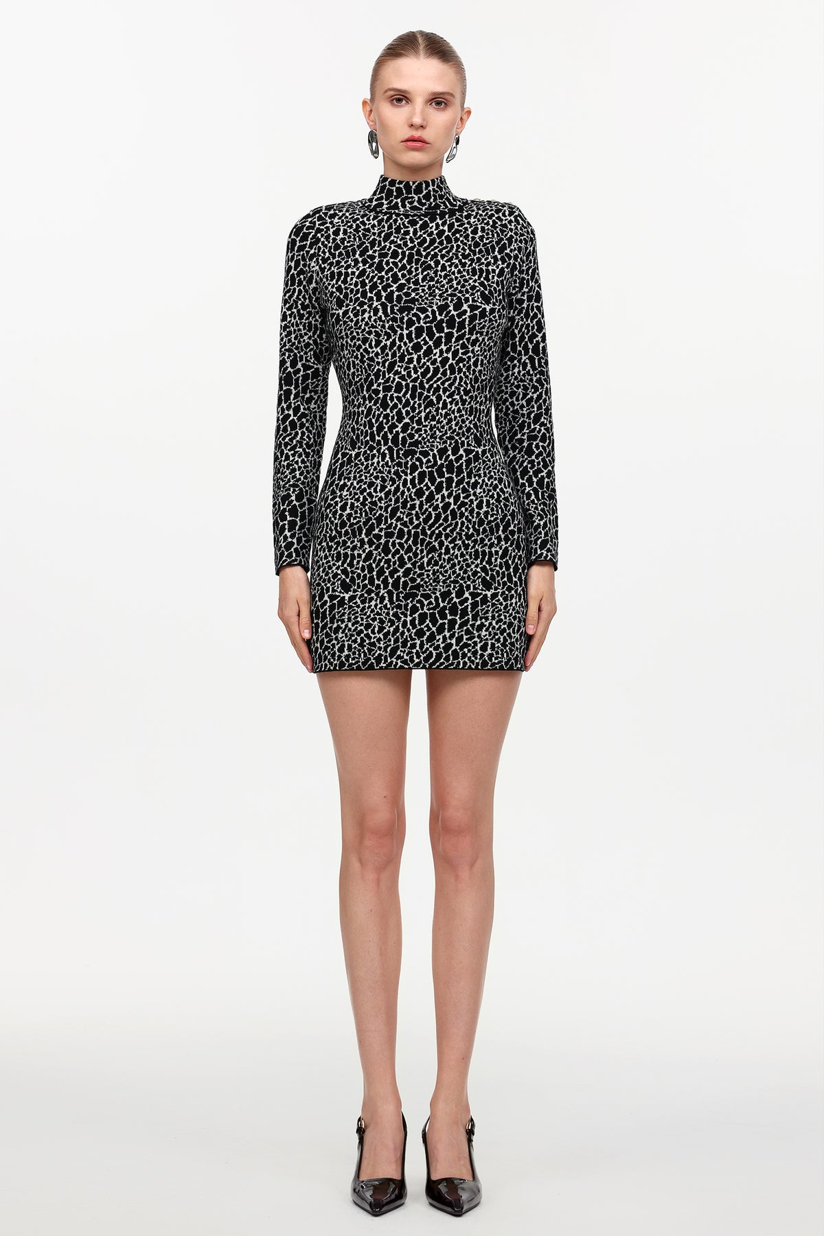 Ierra Chic Contour Long Sleeve Knit Mini Dress