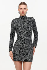 Ierra Chic Contour Long Sleeve Knit Mini Dress