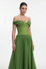 Selma Classic Contour Off Shoulder Ruched Bandage Maxi Dress