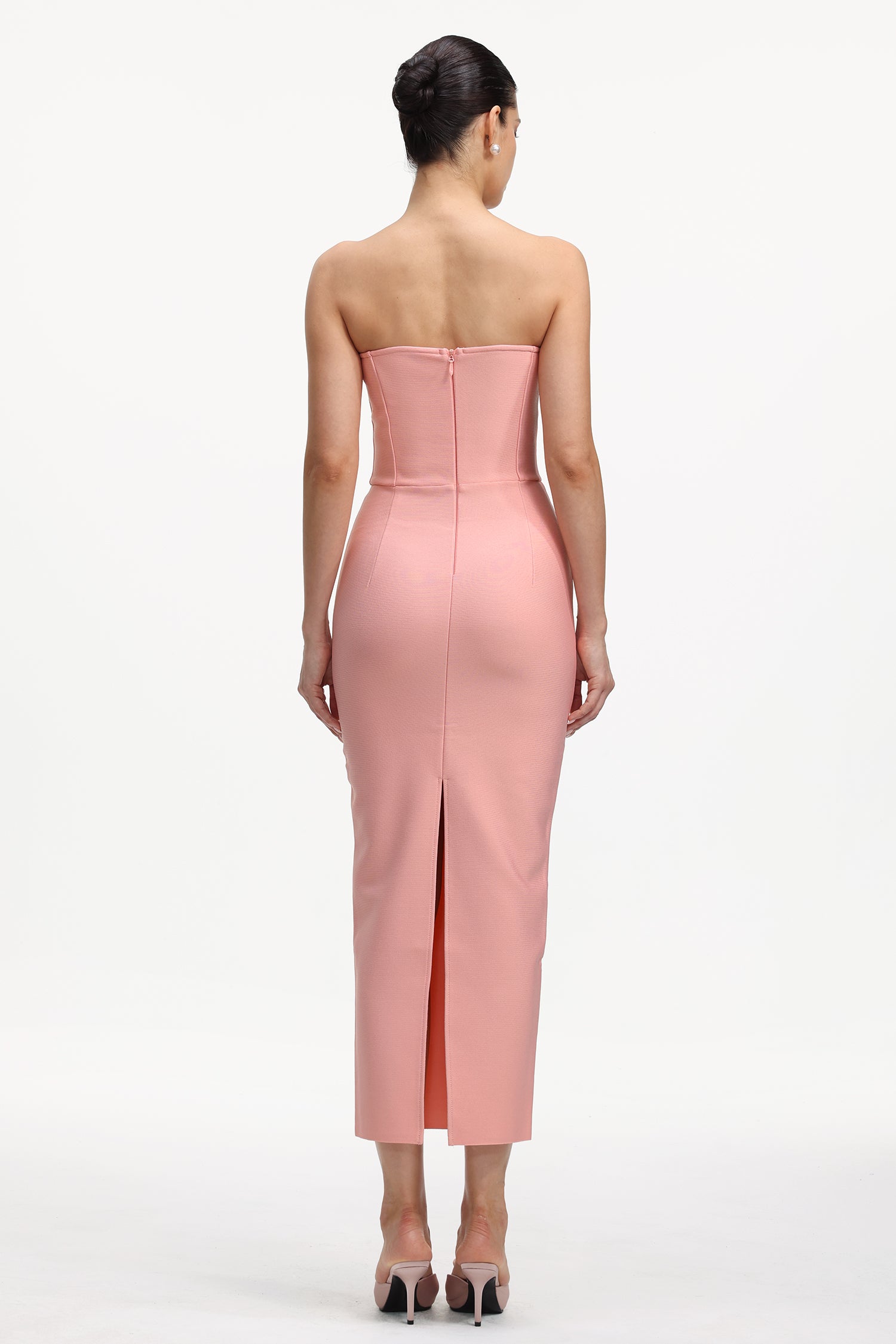 Faran Romantic Contour Strapless Bandage Maxi Dress
